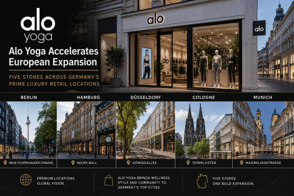 Alo Yoga Accelerates European Expansion with Five Stores Across Germany’s Prime Luxury Retail Locations