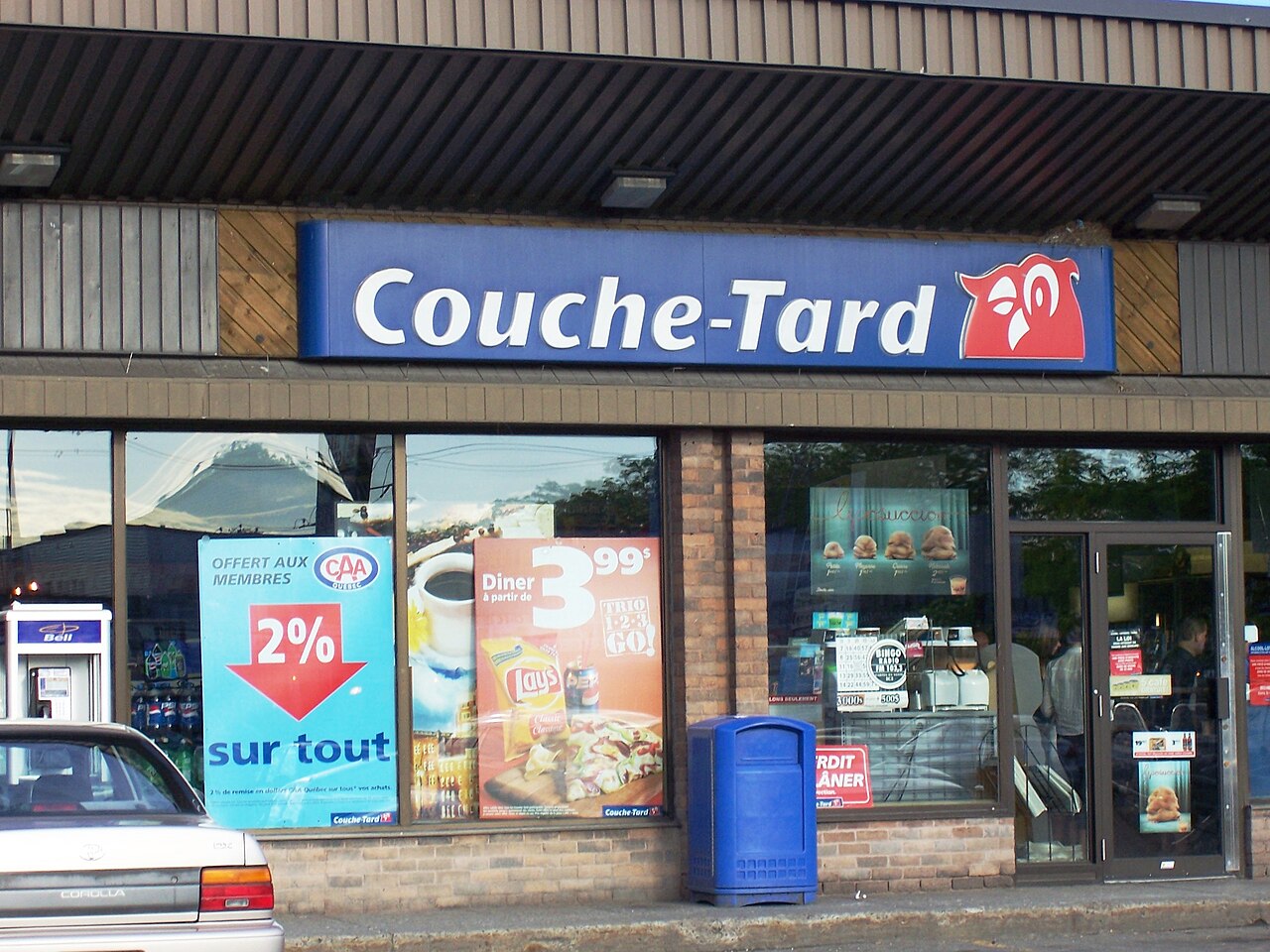 Couche-Tard convenience store exterior in Montreal, Quebec