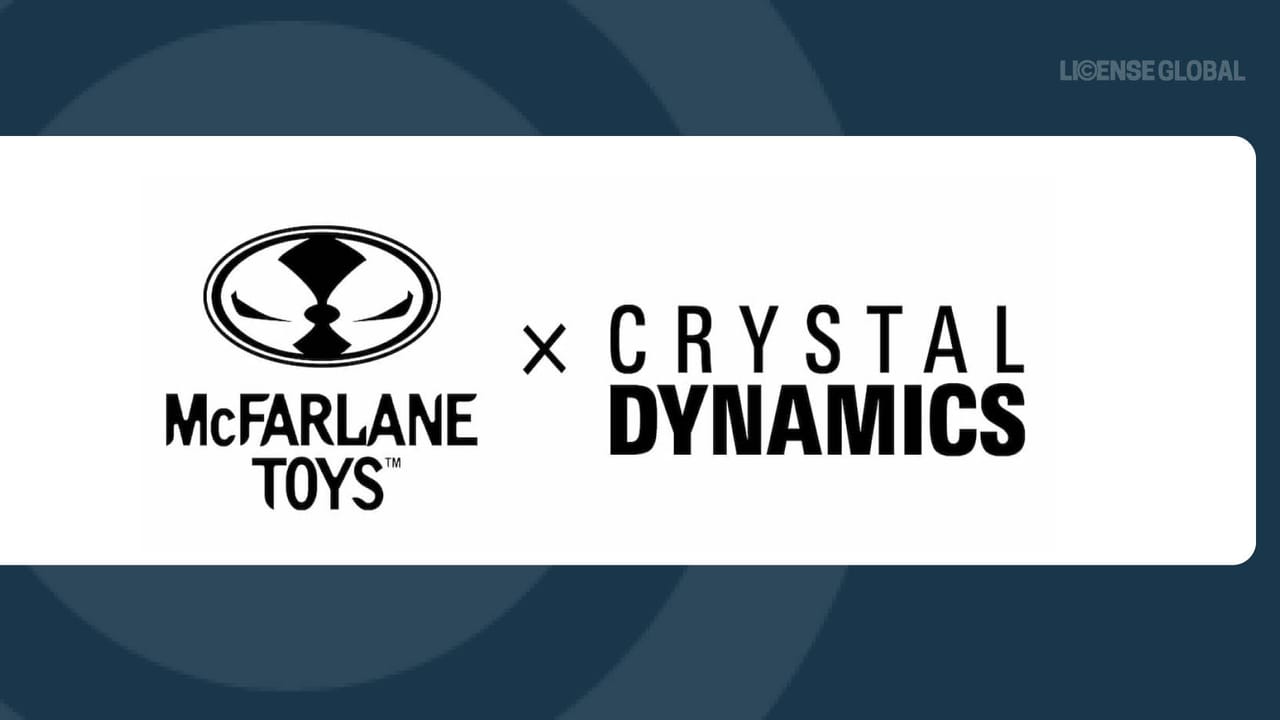 McFarlane Toys and Crystal Dynamics Tomb Raider licensing agreement artwork featuring Lara Croft