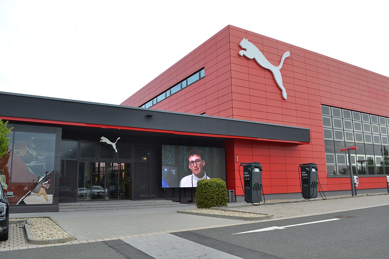 Exterior of a PUMA brand store in Herzogenaurach, Germany