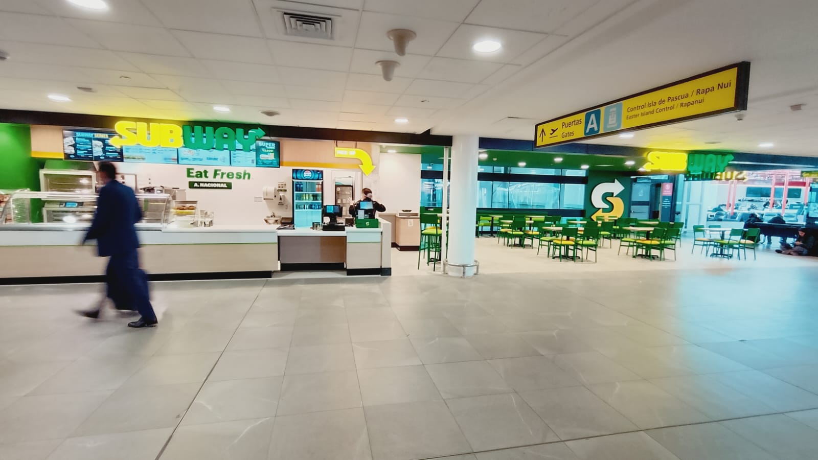 Subway restaurant pictured in the official Chile master-franchise announcement