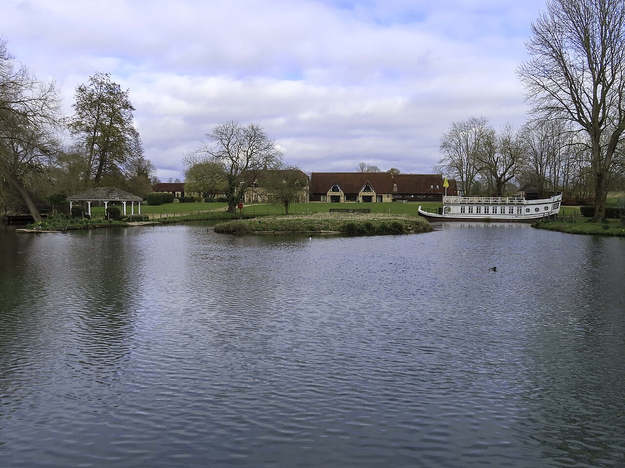 The existing voco Oxford Thames hotel viewed across the River Thames in March 2021